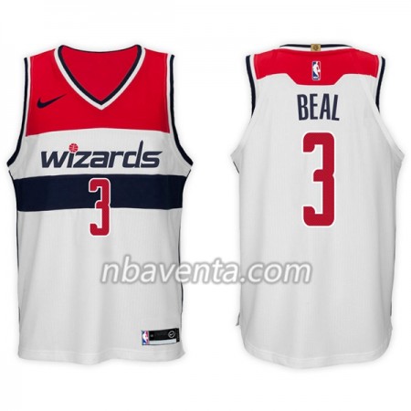 Camiseta Hombre Washington Wizards Bradley Beal 3 Nike 2017-18 Blanco Swingman